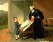 Johann Zoffany The Reverend Randall Burroughs and his son Ellis Spain oil painting artist